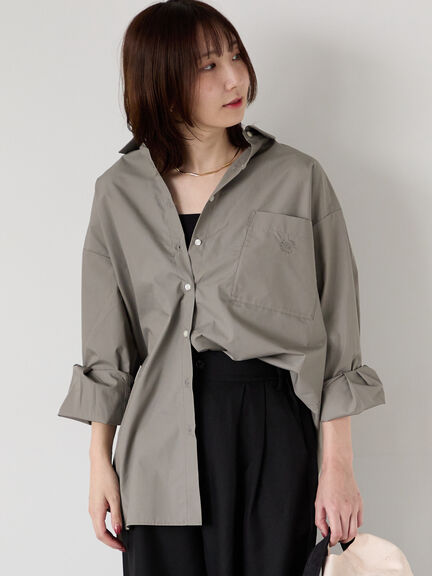 胸刺繍オーバーサイズシャツ《2025autumn catalog item》(オフホワイト/モカ/ブルー)|Te chichi TERRASSE(テチチ テラス)通販
