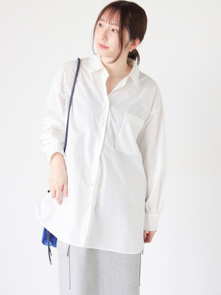 胸刺繍オーバーサイズシャツ《2025autumn catalog item》(オフホワイト/モカ/ブルー)|Te chichi TERRASSE(テチチ テラス)通販