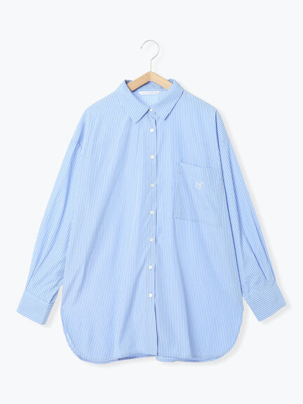 胸刺繍オーバーサイズシャツ《2025autumn catalog item》(オフホワイト/モカ/ブルー)|Te chichi TERRASSE(テチチ テラス)通販