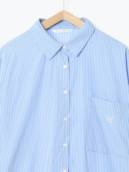 胸刺繍オーバーサイズシャツ《2025autumn catalog item》(オフホワイト/モカ/ブルー)|Te chichi TERRASSE(テチチ テラス)通販