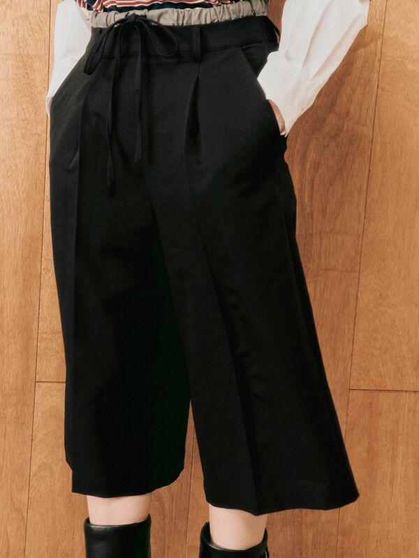 ダブルウエストクロップド丈パンツ《2025autumn catalog item》(チャコールグレー/ブラック/モカ)|Te chichi TERRASSE(テチチ テラス)通販