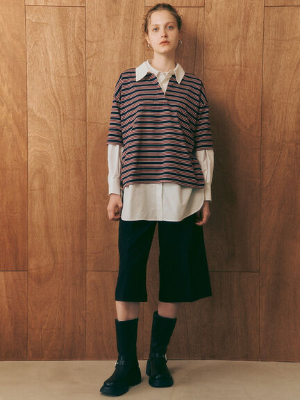 ダブルウエストクロップド丈パンツ《2025autumn catalog item》(チャコールグレー/ブラック/モカ)|Te chichi TERRASSE(テチチ テラス)通販