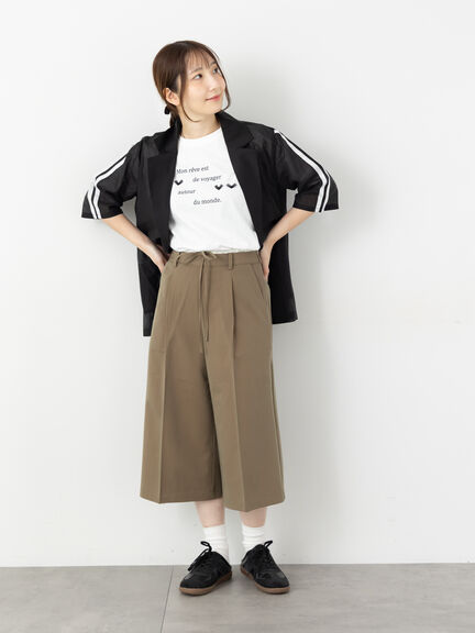 ダブルウエストクロップド丈パンツ《2025autumn catalog item》(チャコールグレー/ブラック/モカ)|Te chichi TERRASSE(テチチ テラス)通販