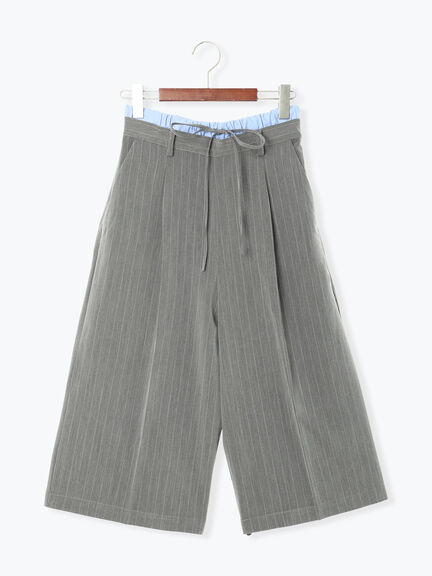 ダブルウエストクロップド丈パンツ《2025autumn catalog item》(チャコールグレー/ブラック/モカ)|Te chichi TERRASSE(テチチ テラス)通販