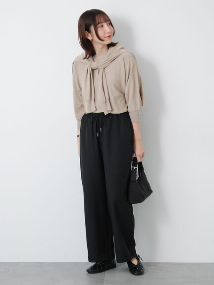 金釦Vネックリラックスカーディガン(ブラック/ピンク/ベージュ/ブルー)|Te chichi TERRASSE(テチチ テラス)通販