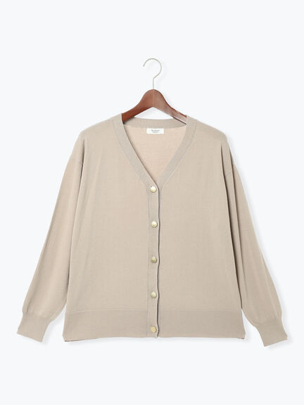 金釦Vネックリラックスカーディガン(ブラック/ピンク/ベージュ/ブルー)|Te chichi TERRASSE(テチチ テラス)通販