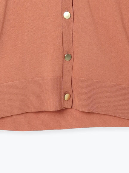 金釦Vネックリラックスカーディガン(ブラック/ピンク/ベージュ/ブルー)|Te chichi TERRASSE(テチチ テラス)通販