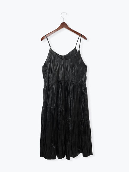 しわ加工フェイクレザーキャミワンピース《2025autumn catalog item》(ブラック/ブラウン)|Te chichi TERRASSE(テチチ テラス)通販