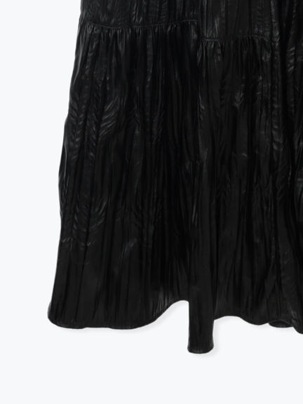 しわ加工フェイクレザーキャミワンピース《2025autumn catalog item》(ブラック/ブラウン)|Te chichi TERRASSE(テチチ テラス)通販