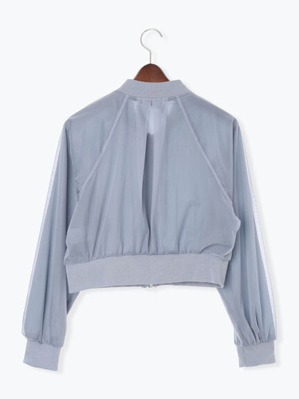 チュールダブルジップブルゾン(ブラック/ブルー)|Te chichi TERRASSE(テチチ テラス)通販