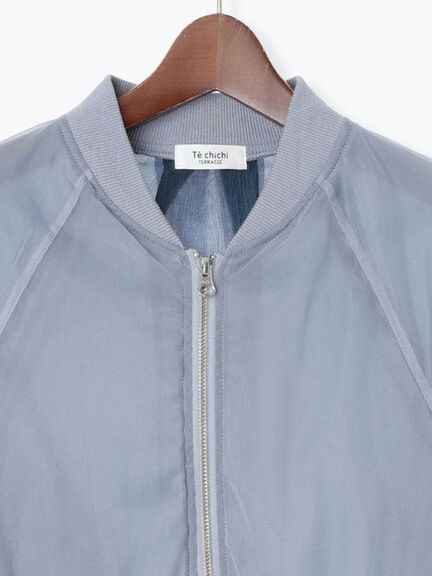チュールダブルジップブルゾン(ブラック/ブルー)|Te chichi TERRASSE(テチチ テラス)通販
