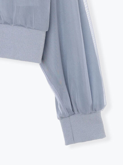 チュールダブルジップブルゾン(ブラック/ブルー)|Te chichi TERRASSE(テチチ テラス)通販