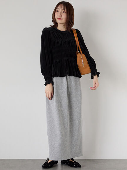 ベロアシャーリングトップス(オフホワイト/ブラック/モカ)|Te chichi TERRASSE(テチチ テラス)通販