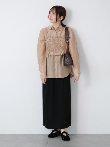 シアージャガードビスチェセットシャツ(ブラック/モカ/ブルー)|Te chichi TERRASSE(テチチ テラス)通販