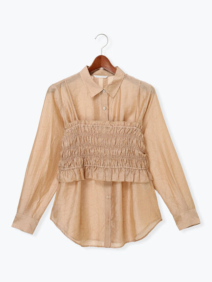 シアージャガードビスチェセットシャツ(ブラック/モカ/ブルー)|Te chichi TERRASSE(テチチ テラス)通販