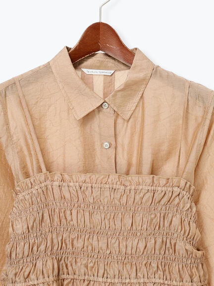 シアージャガードビスチェセットシャツ(ブラック/モカ/ブルー)|Te chichi TERRASSE(テチチ テラス)通販