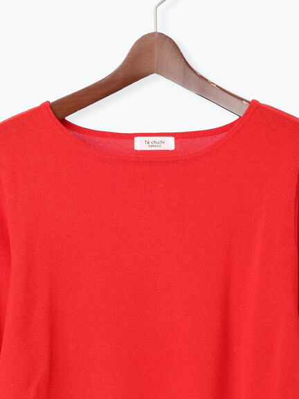 袖口金釦クルーネックニット(グレー/ブラック/レッド/ブルー)|Te chichi TERRASSE(テチチ テラス)通販