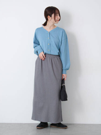 前後2WAY金釦Vネックカーディガン(グレー/ブラック/レッド/ブルー)|Te chichi TERRASSE(テチチ テラス)通販