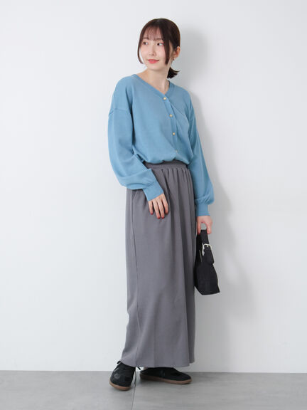 前後2WAY金釦Vネックカーディガン(グレー/ブラック/レッド/ブルー)|Te chichi TERRASSE(テチチ テラス)通販