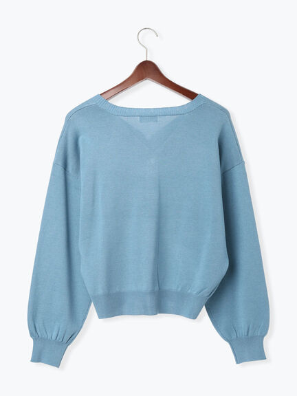 前後2WAY金釦Vネックカーディガン(グレー/ブラック/レッド/ブルー)|Te chichi TERRASSE(テチチ テラス)通販