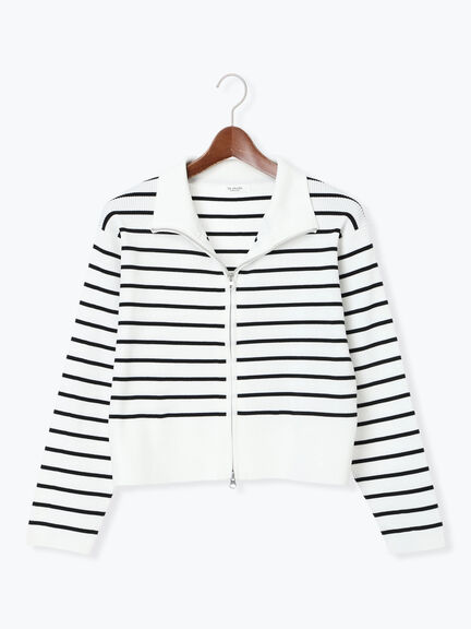 Wジップハイネックリブカーディガン(オフホワイト/ブラック/レッド/ミント/ネイビー)|Te chichi TERRASSE(テチチ テラス)通販