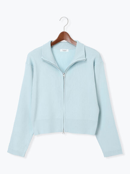 Wジップハイネックリブカーディガン(オフホワイト/ブラック/レッド/ミント/ネイビー)|Te chichi TERRASSE(テチチ テラス)通販