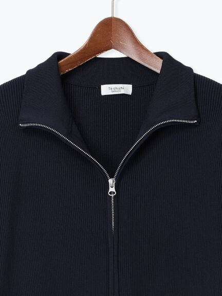 Wジップハイネックリブカーディガン(オフホワイト/ブラック/レッド/ミント/ネイビー)|Te chichi TERRASSE(テチチ テラス)通販