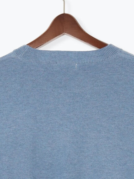 もちもちミラノリブ配色クルーネックニット(オフホワイト/チャコールグレー/イエロー/ブルー)|Te chichi TERRASSE(テチチ テラス)通販