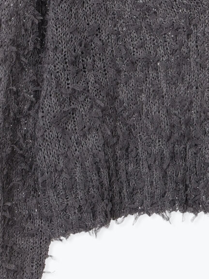 Vネックチュールフリンジカーディガン(オフホワイト/グレー/ブラック)|Te chichi TERRASSE(テチチ テラス)通販