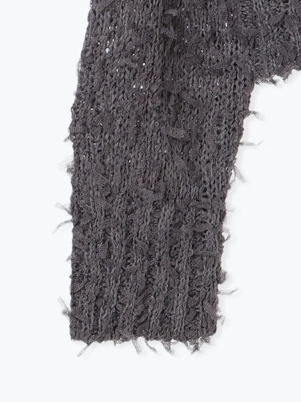 Vネックチュールフリンジカーディガン(オフホワイト/グレー/ブラック)|Te chichi TERRASSE(テチチ テラス)通販