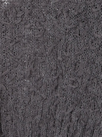 Vネックチュールフリンジカーディガン(オフホワイト/グレー/ブラック)|Te chichi TERRASSE(テチチ テラス)通販