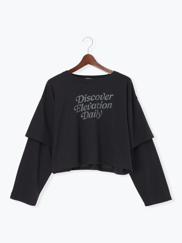 フェイクレイヤードプリントTシャツ(チャコールグレー)|Te chichi TERRASSE(テチチ テラス)通販