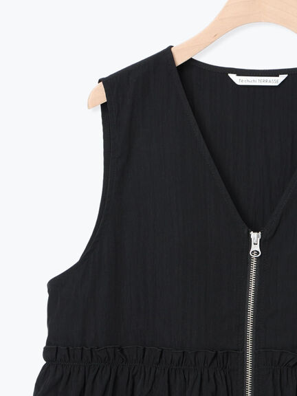 ナイロンペプラムベスト(ブラック/カーキ)|Te chichi TERRASSE(テチチ テラス)通販