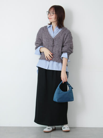 ワッフルナロースカート(グレー/ブラック/ボルドー)|Te chichi TERRASSE(テチチ テラス)通販