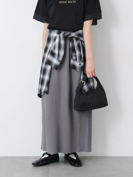 ワッフルナロースカート(グレー/ブラック/ボルドー)|Te chichi TERRASSE(テチチ テラス)通販