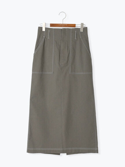 配色ステッチスカート《2025summer catalog item》(グレー/ブラック/ベージュ)|Lugnoncure(ルノンキュール)通販