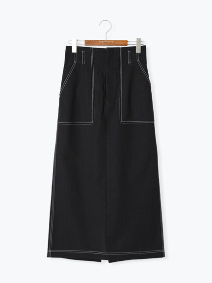 配色ステッチスカート《2025summer catalog item》(グレー/ブラック/ベージュ)|Lugnoncure(ルノンキュール)通販