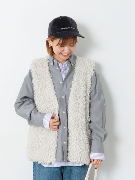 ミドルボアベスト(オフホワイト/チャコールグレー/モカ)|Lugnoncure(ルノンキュール)通販