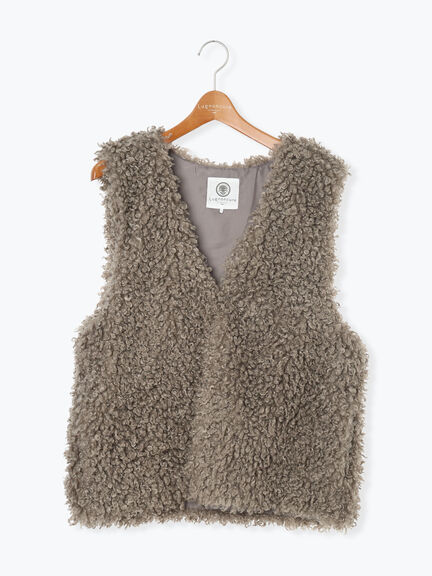 ミドルボアベスト(オフホワイト/チャコールグレー/モカ)|Lugnoncure(ルノンキュール)通販