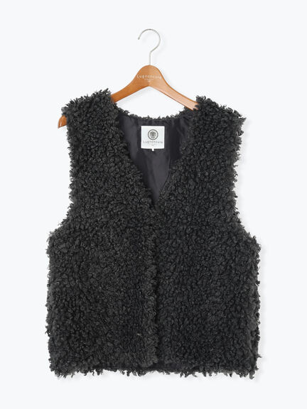 ミドルボアベスト(オフホワイト/チャコールグレー/モカ)|Lugnoncure(ルノンキュール)通販