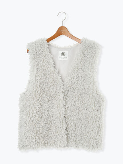 ミドルボアベスト(オフホワイト/チャコールグレー/モカ)|Lugnoncure(ルノンキュール)通販