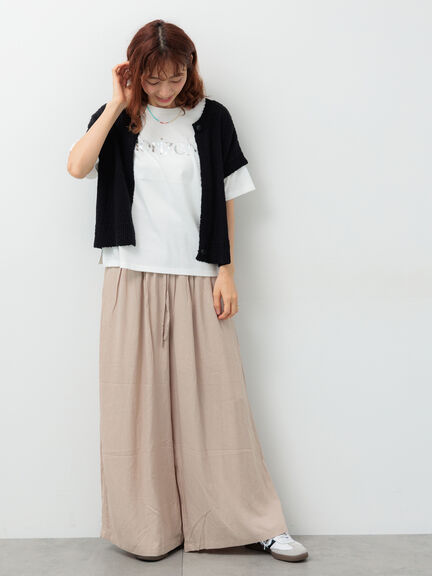 【接触冷感】箔プリントロゴTシャツ(オフホワイト/グレー/ブラック)|Lugnoncure(ルノンキュール)通販