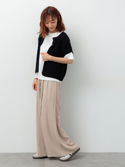 【接触冷感】箔プリントロゴTシャツ(オフホワイト/グレー/ブラック)|Lugnoncure(ルノンキュール)通販