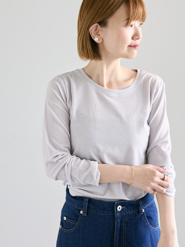 シアースラブテレコ長袖トップス(グレー)|Lugnoncure(ルノンキュール)通販