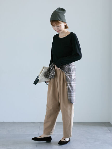 シアースラブテレコ長袖トップス(オフホワイト/グレー/ブラック)|Lugnoncure(ルノンキュール)通販