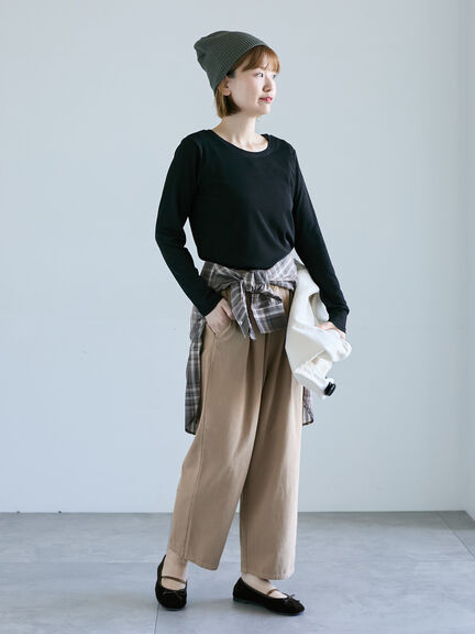 シアースラブテレコ長袖トップス(オフホワイト/グレー/ブラック)|Lugnoncure(ルノンキュール)通販