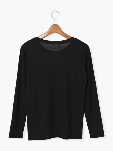 シアースラブテレコ長袖トップス(オフホワイト/グレー/ブラック)|Lugnoncure(ルノンキュール)通販