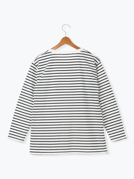 無地/ボーダー天竺トップス(オフホワイト/ホワイト/ブラック)|Lugnoncure(ルノンキュール)通販