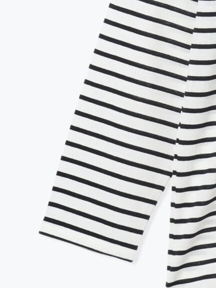 無地/ボーダー天竺トップス(オフホワイト/ホワイト/ブラック)|Lugnoncure(ルノンキュール)通販