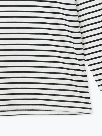 無地/ボーダー天竺トップス(オフホワイト/ホワイト/ブラック)|Lugnoncure(ルノンキュール)通販